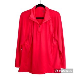 Champion Bright Coral Powertrain Vapor Quarter Zip Pullover In Size XXL